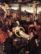 Crucifixion with Donors and Saints fdg CORNELISZ VAN OOSTSANEN, Jacob